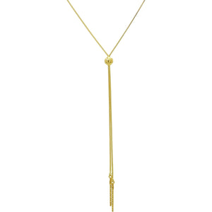 [Honma Jewelry] 18K Gold Necklace K18 Venetian Chain Long Slide (Made in Japan Yellow Gold 73cm)