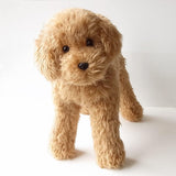 Poseable Toy Poodle Plush Toy (Toy Poodle, Apricot/Red)