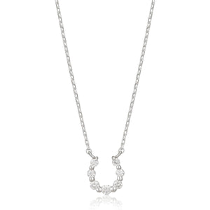 Vendome Aoyama Necklace K10 White Gold Horseshoe Diamond AJBN136440DI