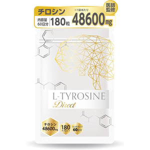 L-Tyrosine Super Amino FoodsL-Tyrosine Direct Physician Supervised Tyrosine Supplement, 48600 mg, L-Tyrosine Blended, 180 Capsules, 30-60 Day Supply Domestic raw materials Domestic production (90 grains 1 month supply)