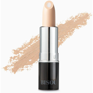 BISOU Bizu Concealer - Covers dark circles, blemishes and dullness - Enhancing Stick N (Crystal) - 94% natural ingredients - SPF38 PA+++ - Blue light protection - Made in Japan - Natural