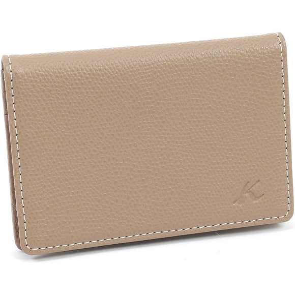 Kitamura Pass Case Embossed to make scratches less noticeable PH0724 Women's Sand Beige/Ivory Stitch 52913