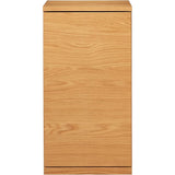 MUJI 12851608 Wooden Cabinet, Width 17.3 x Depth 17.3 x Height 32.7 inches (44 x 44 x 83 cm), Wooden Door, Slim, Oak Veneer