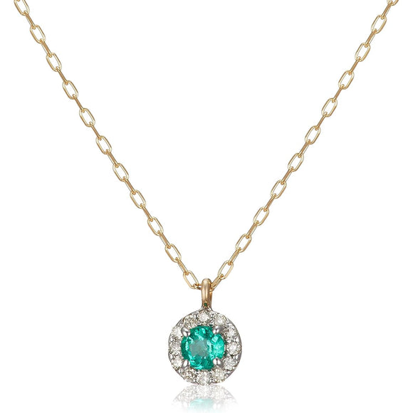 [VIH Vendome Aoyama] Necklace K10 Yellow Gold Emerald Diamond Encircle GJVN044140EM