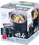 Pearl Metal Wagokoro Kaiseki HB-5223 Ceramic Pot with Stove Set, 1 Go (about 5.3 oz) Rice Cooker, Rice Cooking