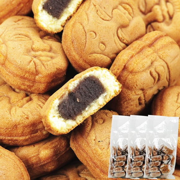 Natural Lifestyle Ningyoyaki Tsari 60 Pieces (20 Pieces x 3 Bags), Japanese Sweets, Sweets, Souvenirs, Gifts, Sweets