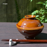 Tsukamoto Mashiko Pot, KM-1, 5.5 inches (14 cm), Brown
