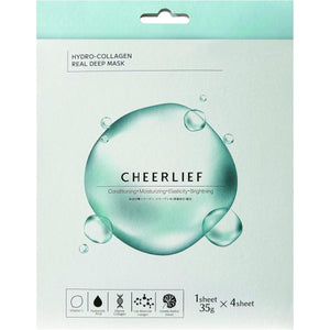 CHEERLIEF Hydro Collagen Real Deep Mask 35g x 4 sheets Pore care Dullness Pack Moisturizing Korean cosmetics Watery skin Collagen Sheet mask