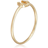 VA Vendome Aoyama Ring, K10 Yellow Gold, 4 Diamond Stones, Horseshoe, Size 13 GJVR028113DI