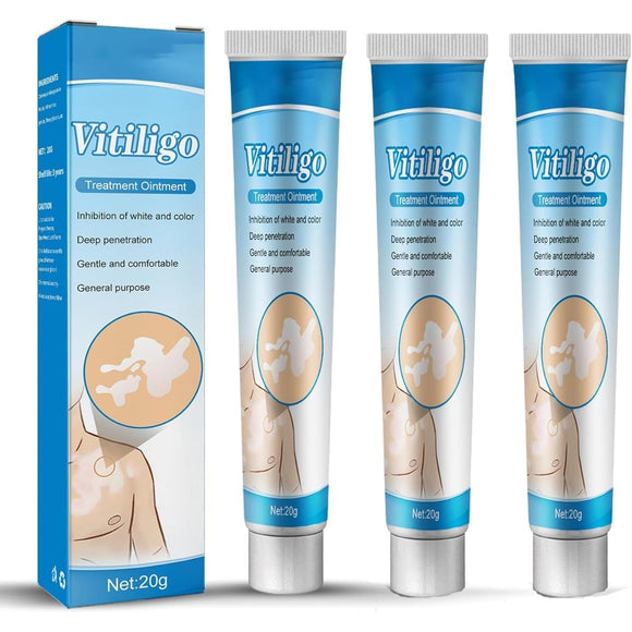 Vitiligo Ointment Natural Herbal Extract Vitiligo Ointment 0.7oz Repair Vitiligo Cream Herbs for Skin Pigmentation Promotes Even Skin Tone and Repairs Pigmentation Problems for Individual Care (3 Bottles)