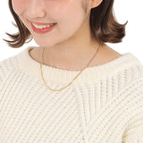 [Fairy Carret] 18K Gold Necklace, K18, 2-Sided Kihei Chain, Made in Japan, Certified, 45cm, Clasp (Approx. 10g, Width 2.46mm)