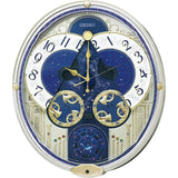 Seiko RE582G Wall Clock, Karakuri Clock, Radio, Light Gold Pearl, 18.3 x 15.7 x 3.5 inches (464 x 400 x 90 mm)