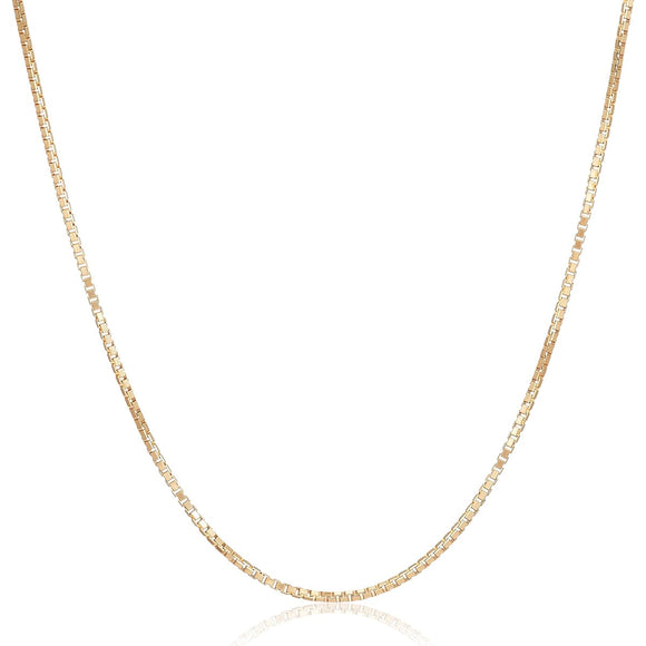 [MJP] MJP 18K Sliding Venetian Chain Necklace, Width approx. 1.2mm/Length approx. 50cm, Made in Japan MNC004