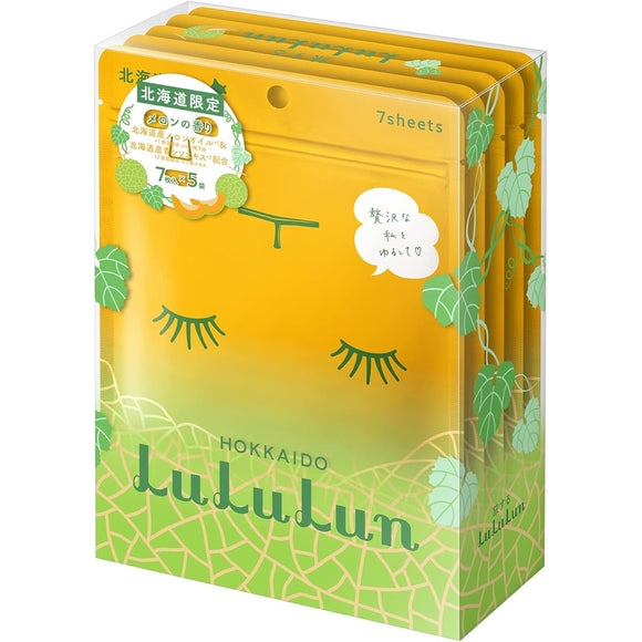 Face Mask Pack Lululun Hokkaido Lululun (Melon Scent) 7 sheets x 5 packs