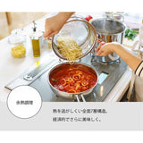 Miyazaki Seisakusho GEO-20N GEO Single-Handle Pot, 7.9 inches (20 cm), Made in Japan, Induction Compatible, Compatible with All Heat Sources, Silver