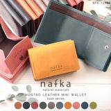Nafka nafka Women's Tri-Fold Genuine Leather Mostro Leather Simple Compact Made in Japan NFK-72008 Green