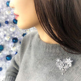 [Vendome Boutique] Snowflake Heart Brooch VBMV9575 UT