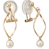 [Vendome Aoyama] [WEB Limited] Earrings K10 Yellow Gold Freshwater Pearl Wave GJVE0249 PF