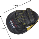 MARTIAL WORLD PM130-YLBK Professional Punching Mitt, Yellow and Black, Height 9.1 x Width 6.7 x Thickness 2.0 inches