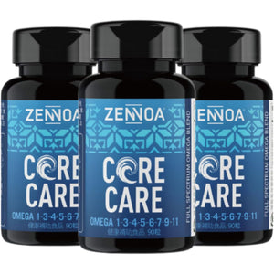 ZENNOA Core Care Omega 3 Supplement Omega Fatty Acid Superfood Liver Oil Zennoa 90 tablets x 3