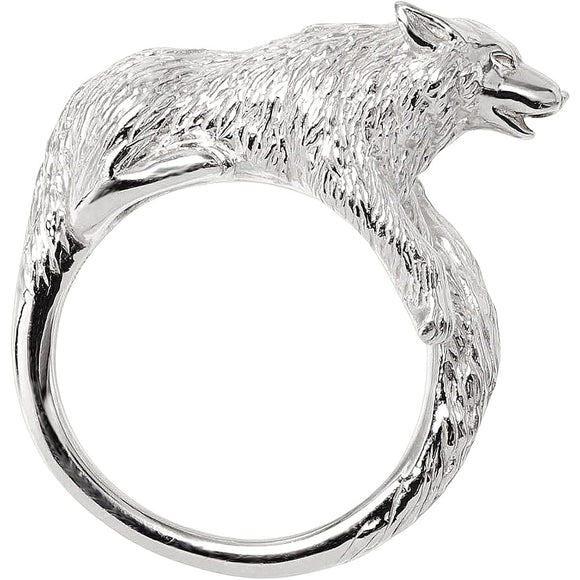 Vendome Boutique Asahiyama Zoo Support Product Timber Wolf Ring Size 13 VBSR202613SI