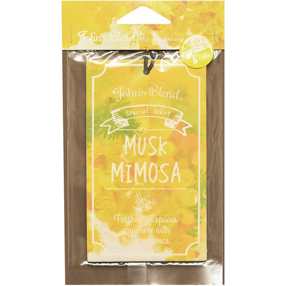 John's Blend Room Fragrance Air Freshener Paper Musk Mimosa Hanging OA-JOO-1-1