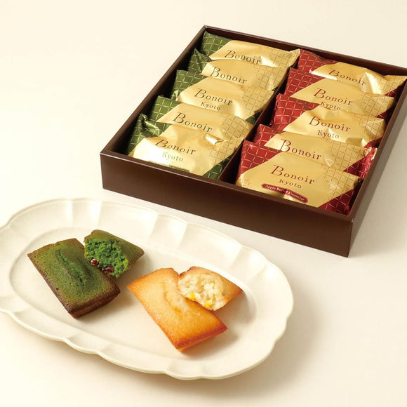 Bonoir Kyoto Financier Assortment, Set of 10, Baked Sweets, Financier, Assorted, Pre-packaged, Individual Packaging, Gift, Confectionery, Sweets