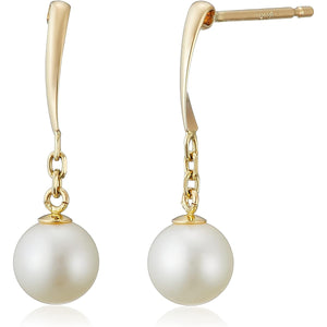 [VA Vendome Aoyama] Earrings K10 Yellow Gold Freshwater Pearl GAVA0346 PF