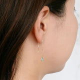 VA Vendome Aoyama Earrings, K10 Yellow Gold, Blue Topaz, Long, GAVA0363 BT