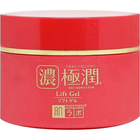 Hada Labo Gokujyun V-Shaped Coating All-in-One Lift Gel, 4 Types of Hyaluronic Acid x 3 Firm Skin Support Ingredients, 3.5 oz (100 g)