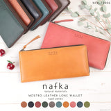 Nafka nafka Long Wallet, Women's, Genuine Leather, Mostro Leather, Simple, L-shaped Zipper, Thin Gusset, Wallet, Made in Japan NFK-72006 Yellow