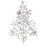 [Vendome Boutique] Snowflake Christmas Tree Brooch VBMV6561 UT