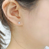 [Vendome Aoyama] Earrings K10 White Gold White Topaz AJBA2360 TH