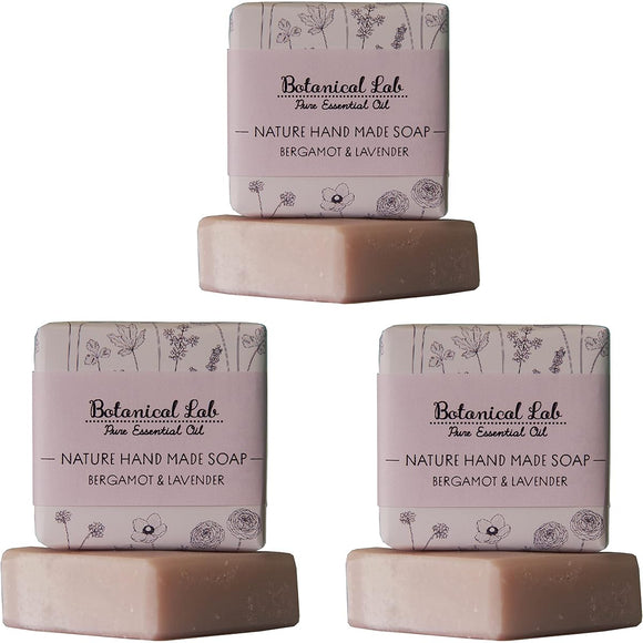 Botanical lab NATURE Handmade Soap Bergamot Lavender Additive-free Cold Process Handmade Soap Facial Cleansing Cosmetics Made in Japan (3)