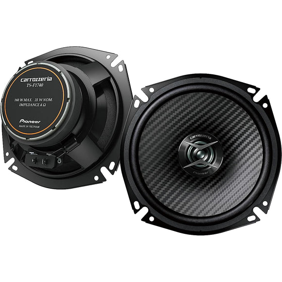 Pioneer Carrozzeria TS-F1740-2 Speakers, 6.7 inches (17 cm), Coaxial 2-Way, High Resolution Compatible