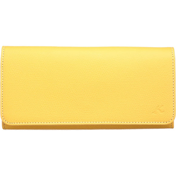 Kitamura Long Wallet Embossed PH0450 Mustard/Ivory Stitch Yellow 43911