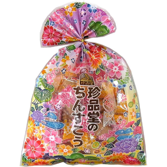 Shinshido Beni-shaped Drawstring Plain & Beniimo Chinsuko 6.3 oz (180 g) x 10 Packs