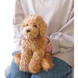 Poseable Toy Poodle Plush Toy (Toy Poodle, Apricot/Red)