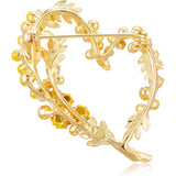 [Vendome Boutique] Mimosa Heart Brooch VBRV1013 Y2