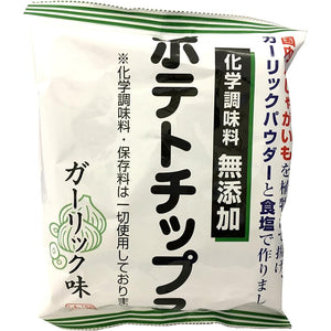 Fukagawa Oil Industry Chemical Seasoning Additive-Free Potato Chips, Garlic Flavor, 2.9 oz (55 g) x 12 Bags