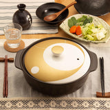 TAMAKI Thermatec THC52-910 Earthenware Pot, For 3 to 4 People, Moon Light, Diameter 12.8 x Depth 10.9 x Height 5.7 inches (32.5 x 27.7 x 14.5 cm), Induction Heat, Microwave and Oven Safe