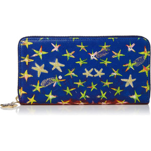 Tsumori Chisato Bundle Long Wallet Round Zipper Egyptian Star Women's Blue