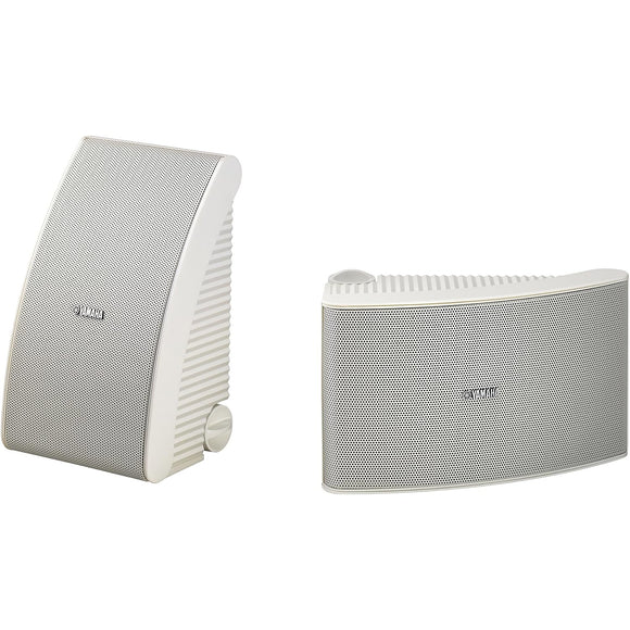 Yamaha NS-AW592W All-Weather Speakers with Mounting Hardware for Small Equipment, White (1 Pair)