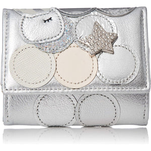 Tsumori Chisato Mini Wallet New Multi-Dot Women's Silver