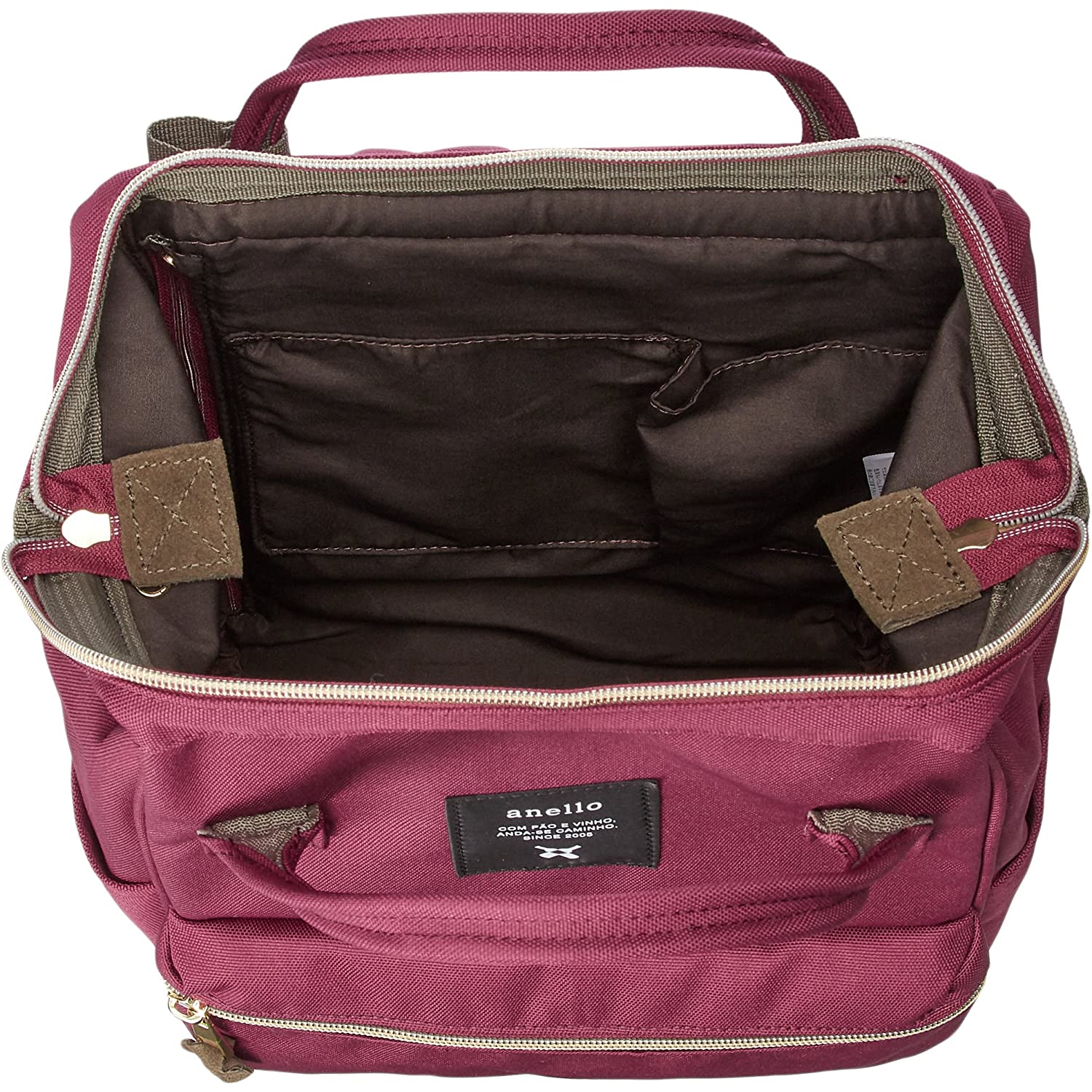 anello polyester canvas backpack rucksack mini size Anello Backpack Polyester Canvas (Wine Red) – Goods Of Japan