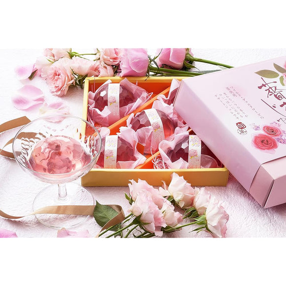 Gift Soka-an Always Appreciate Rose Jelly, 5 Pieces (1 Type 5 Piece), Made in Japan, Pre-Wrapped Rose Jelly, Sweets, Japanese Sweets
