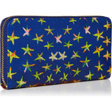 Tsumori Chisato Bundle Long Wallet Round Zipper Egyptian Star Women's Blue