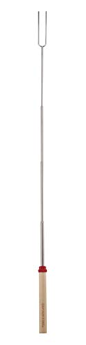 Captain Stag BBQ UG-3259 SLIDING FORK, TELESCOPIC, TOTAL LENGTH APPROX. 12.6-32.5 INCHES (320-815 mm), Stainless Steel