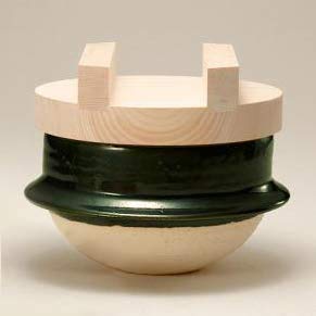 Doraku Kiln Woven Rice Pot (With Wooden Lid), 6 Size (2 - 3 Pairs), Handmade, Iga Ware