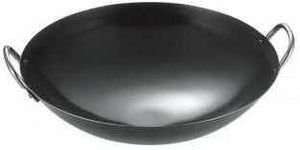 Wakabayashi Industrial Iron Wok (Plate Thickness 0.05 inch (1.2 mm), 16.5 inches (42 cm)